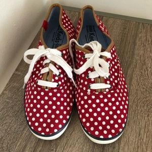 Keds Red Polka Dot Sneakers Size 7